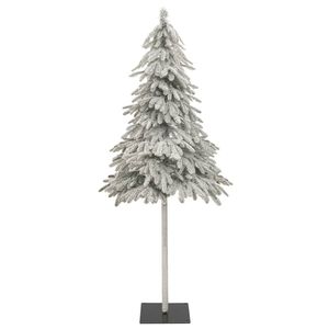 Árbol de Navidad Artificial Blanco de PE de 59.1 Pulgadas, Artículo Decorativo Festivo de Metal - Product Image 2