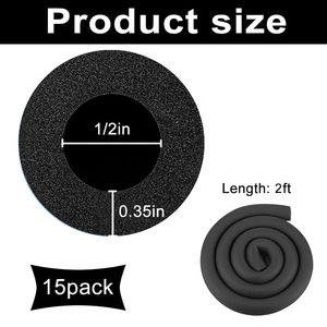 Set di 15 Guaine Isolanti in Gomma ad Alta Elasticità da 24 Pollici, Cotone Fonoassorbente Antigelo per Tubi Refrigeranti e Scaldabagni - Product Image 2