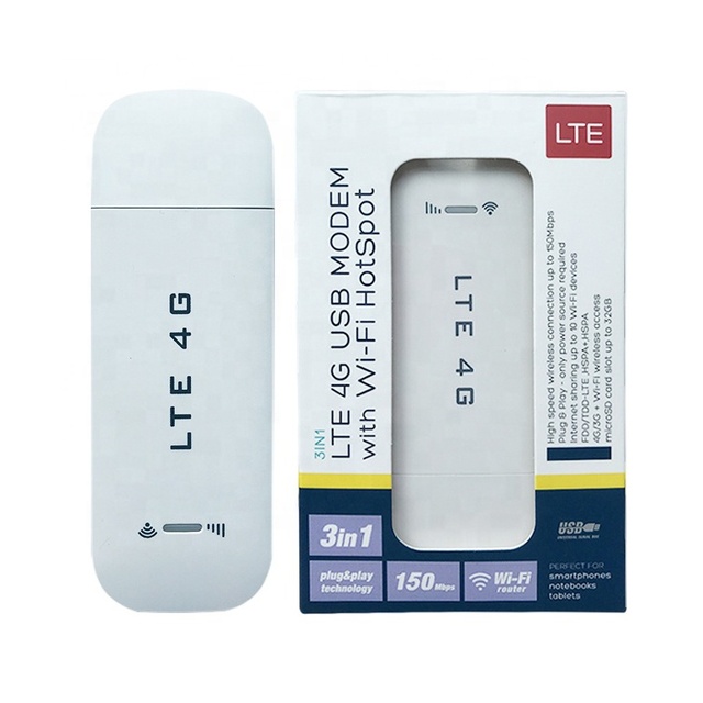 Factory Price Mini Size 4G LTE Modem SIM Card Slot WebUI Portable Pocket WiFi Sharing Hotspot Router 4G Adapter Dongle USB WiFi