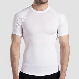 <b>Men's</b> <b>Compression</b> <b>Shirt</b>-Spandex/Nylon UPF50+ Breathable Quick Dry Eco-Friendly Short Sleeve for Gym/Workout/Bodybuilding - Product Image 1