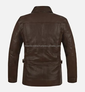 2025 nuevo estilo de moda para hombres venta directa de fábrica personalizada Inception Cobb chaqueta de cuero marrón oscuro - Product Image 3