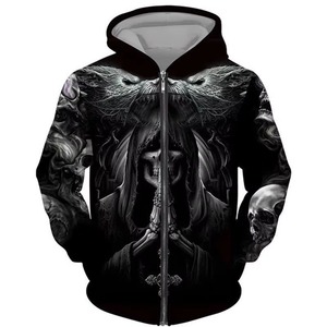 <b>Men's</b> 3D Print Hooded Zipper <b>Jacket</b> Knitted Polyester <b>Casual</b> Hoodie <b>for</b> Autumn Winter - Product Image 6