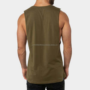 New Arrival Professional Gym Singlet Tank Top Men Sleeveless Solid Color <b>Slim</b> Fit 3D Button Embroidery OEM/ODM Service - Product Image 5