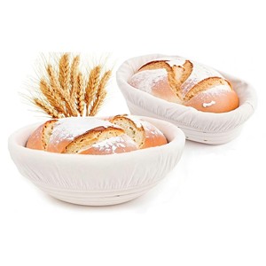 Round Rattan Proofing <b>Bread</b> <b>Basket</b> With Cloth Liner For Dough Fermentation Eco Friendly Banneton <b>Basket</b> Wholesale Supplier - Product Image 2