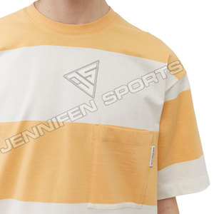 Camiseta DeliverFast Económica de Corte Regular, Ligera, Transpirable y de Secado Rápido, Diseño a Rayas de Dos Colores, Logotipo Personalizado, 240g, para Hombre - Product Image 4