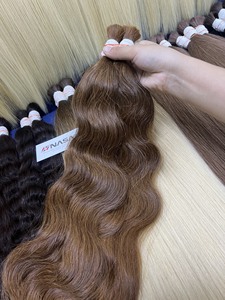 Precio al por mayor Extensiones de cabello a granel Cabello humano vietnamita Doble ahogamiento 100 gramos Colores oscuros 26 pulgadas - Product Image 3