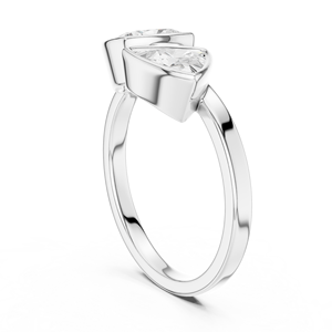 Bague solitaire minimaliste en moissanite plaquée or pour femme, cadeau de mariage - Product Image 2