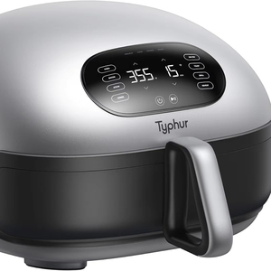 โดม 2 เอไอ สมาร์ท แอร์ฟรายเออร์, หม้อทอดไร้น้ำมันขนาดใหญ่แบบแบน พร้อมระบบทำความร้อนด้านบนและด้านล่าง, หม้อทอดดิจิตอลทำความสะอาดตัวเองได้ - Product Image 1