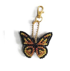Handcrafted Multicolor Seed Beads <b>Keyring</b> with Embroidery Artwork Beautiful Handmade Glass Beads Embroidery <b>Charm</b> Keychain - Product Image 5