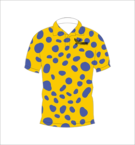 เสื้อโปโลสีเหลืองน้ำเงินแบบซับลิเมชั่น แขนสั้น สำหรับกอล์ฟ ชุดยูนิฟอร์ม แห้งเร็ว ชุดกีฬาสำหรับทีม ผู้ผลิต OEM ขายส่ง - Product Image 6