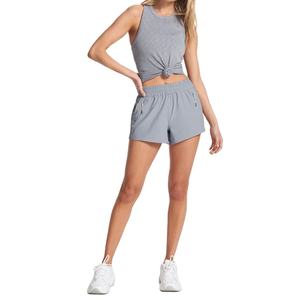 Meilleure vente de shorts de course pour femmes de haute qualité coupe ample OEM panneau de maille respirant taille élastique style sportif - Product Image 6