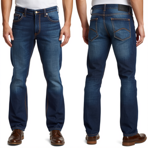 Pantalon de jogging en toile pour homme, coupe droite, avec surpiqûres contrastées, en coton épais, construction robuste, style décontracté urbain - Product Image 3