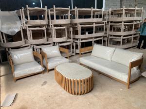 Solid Teak Outdoor Lounge <b>Sofa</b> <b>Set</b> with Armchairs and Coffee Table Manufacturer Supplier Exporter Indonesia - Product Image 5