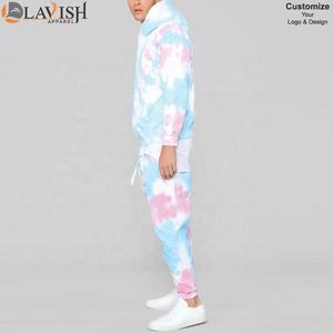 Survêtements unisexe Tie Dye personnalisés pour hommes ensemble de mode de jogging en tissu polaire taille XL grande taille avec logo été hiver - Product Image 2
