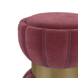 Pouf Rotondo Imbottito Inez Berry per Arredamento Soggiorno - Product Image 4