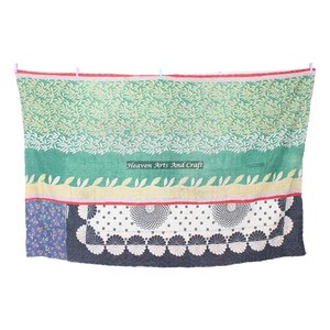 Indian Vintage Sari Kantha <b>Quilts</b>, Kantha Blankets And <b>Throw</b> Indian Reversible Hand Stitched Heavy <b>Throw</b> Old Sari Blanket Patch - Product Image 6