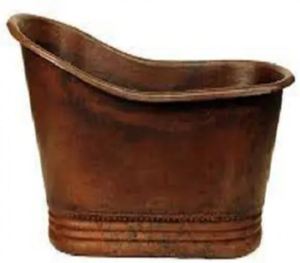 Copper Double Slipper Bathtub Free Standing Clawfoot Copper Double Slipper Bathtub Free Standing Clawfoot - Product Image 3