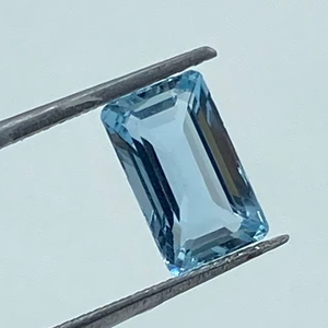 Piedra de Aguamarina Natural de Primera Calidad, Corte Baguette, Gema Suelta de 1.24 Quilates, Azul Cielo, para Joyería - Product Image 1