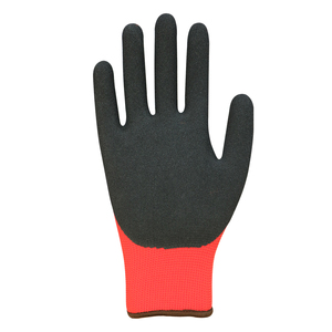 Guantes de Trabajo de Seguridad Industriales Unisex de Poliéster Rojo de Calibre 13 con Recubrimiento de Piel de Cabra Negra, Resistentes al Fuego, con Dedos Completos - Product Image 5