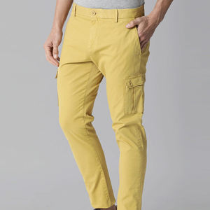 Pantalon cargo décontracté pour homme, 95% polyester, 5% élasthanne, respirant, en molleton, avec poches décoratives, fabrication OEM disponible - Product Image 2