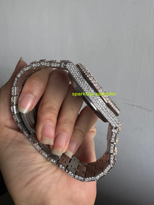 Montre de luxe pour homme, sertie de moissanite VVS, passe le test du diamant, en acier inoxydable, étanche, style hip-hop - Product Image 2