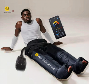 Masseur de jambes sans fil AS ALL STAR à 6 chambres de compression d'air, contrôle par application Bluetooth, batterie 5200 mAh pour la récupération sportive - Product Image 1