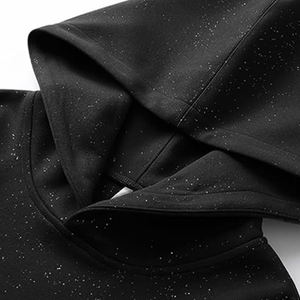 Sudadera con Capucha de Algodón 100% de Alta Calidad, Informal, Cómoda, Sólida, Tejida, con Pedrería, para Mujer - Product Image 4