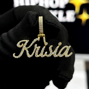 Luxury <b>Custom</b> <b>Name</b> <b>Necklace</b> 925 Sterling Silver VVS Moissanite Designer Letter Pendant Jewelry HipHop Style Unisex Everyday Wear - Product Image 1