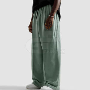 Pantalon ample à jambes larges pour hommes, coupe ajustée, style streetwear moderne, coupe ample, confortable, pour un usage quotidien - Product Image 2