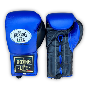 ถุงมือชกมวยหนังแท้ Custom No Boxing No Life สำหรับฝึกซ้อมและแข่งขัน แบบรัดสายรูดและผูกเชือก ปิดนิ้วมือเต็มรูปแบบ ขายส่ง OEM - Product Image 1
