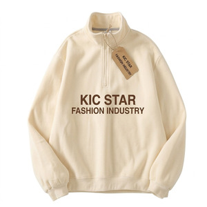 เสื้อสเวตเชิ้ตผ้าฟลีซคอตตอน 100% แบบซิป ¼ ตัว  ปักโลโก้ตามสั่ง  ใส่ได้ทั้งชายและหญิง มีกระเป๋า ระบายอากาศได้ดี ผลิตในประเทศปากีสถาน - Product Image 1