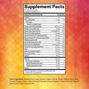 תווית פרטית gummies עם אומגה 3 ויטמין d3, c, ויטמין b12, b6, a, c & אבץ, מתקפל לילדים - Product Image 2