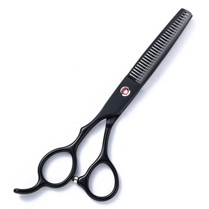 Thinning <b>Scissor</b> Professional <b>Left</b>-<b>Handed</b> Black Hair <b>Scissors</b> 6CR Stainless Steel, Thinning & Texturizing Shears for Stylist - Product Image 3