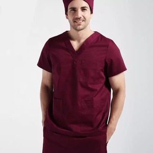 Vente en gros usine : Tenues médicales confortables pour hommes, en tissu sergé Spandex, couleur et design personnalisables - Product Image 1