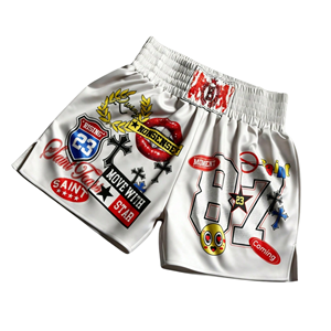 Shorts de Muay Thai personnalisés de haute qualité, shorts de grappling MMA haut de gamme, équipement de combat unisexe pour le kickboxing, fabrication d'articles à faible MOQ - Product Image 3