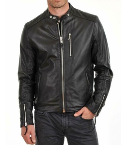 แจ็กเก็ตหนังแท้สำหรับผู้ชายใช้ได้ทั้งชายและหญิงแจ็กเก็ตฤดูหนาวกันน้ำออกแบบมาพร้อมกับบล็อคสี - Product Image 5