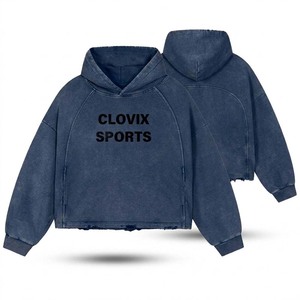 Sweat-shirt à capuche surdimensionné de haute qualité en molleton de coton épais, impression de logo personnalisée, vêtements unisexes - Product Image 1