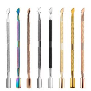 Dual-End Stainless Steel Nail <b>Cuticle</b> Pusher Set Reusable Manicure <b>Tool</b> with Textured Grip and Multiple Colors - Product Image 6