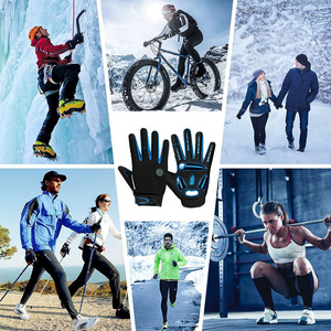 Wholesale Cycling Biking Gloves for Men Touchscreen Full Finger Shock Absorbing <b>Light</b> Weight Workout Training Sports Gloves - Product Image 6