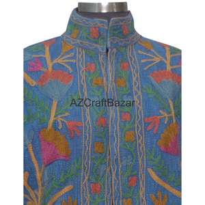 Veste d'hiver pour femme brodée à la main style Suzani, en coton doux, avec motifs – Vente en gros, exportateur indien - Product Image 3