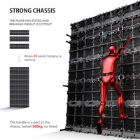 Pantalla LED 3D P2.3 para Cine, Realidad Virtual, Pantalla LED Grande para Escenario, Señalización Digital 4K, 500x1000mm