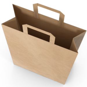 Bolsa de Papel para Alimentos de Supermercado, Ecológica, Reciclable, con Logotipo Personalizado, Base Cuadrada, Blanca, con Asa - Product Image 6