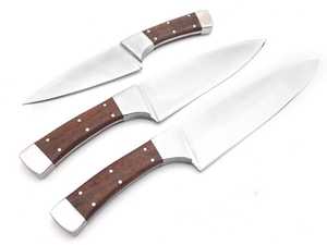 Ensemble de couteaux de chef en acier inoxydable sur mesure OEM, outils de cuisine professionnels, couteau à manche en bois, vente chaude, ensemble de couteaux de chef de qualité supérieure - Product Image 2