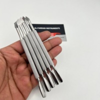 Outils professionnels réutilisables en acier inoxydable pour le nettoyage des cuticules et l'élimination des peaux mortes, double extrémité, manucure et pédicure
