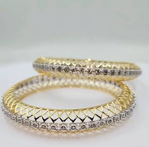 Pulseras y Brazaletes de Oro de 14K con Diamantes Cultivados en Laboratorio de 2.10 Ct, Corte Brillante, Chapados en Rodio, para Mujer, Moda de Lujo, Uso Diario y Ocasiones Especiales - Product Image 4