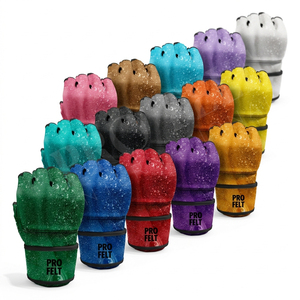 Gants de sport en cuir véritable respirants à demi-doigts avec fermeture Velcro, design personnalisé de haute qualité pour l'entraînement et le sparring - Product Image 1