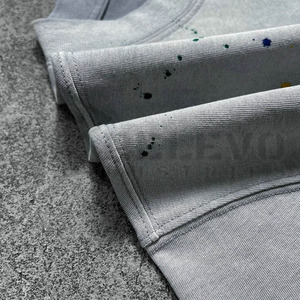 High Quality 100% Cotton Heavyweight Oversized Breathable Quick-drying T-shirt Printed Logo Stone Acid <b>Washed</b> Vintage Design Men - Product Image 6