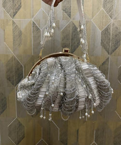 กระเป๋าใส่ของออกแบบใหม่สำหรับผู้หญิงกระเป๋าใส่กระเป๋าถือกระเป๋า potli กระเป๋าเจ้าสาวปักกระจกสำหรับเป็นของขวัญแต่งงาน - Product Image 2