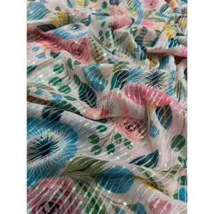 Saree de ropa de boda de diseñador con trabajo de bordado de secuencia - Product Image 5