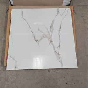 Carreaux de porcelaine 60x60cm, épaisseur 8,5mm, style Calacatta, aspect marbre blanc, carreaux de porcelaine vitrifiée émaillée 600x600mm - Product Image 5